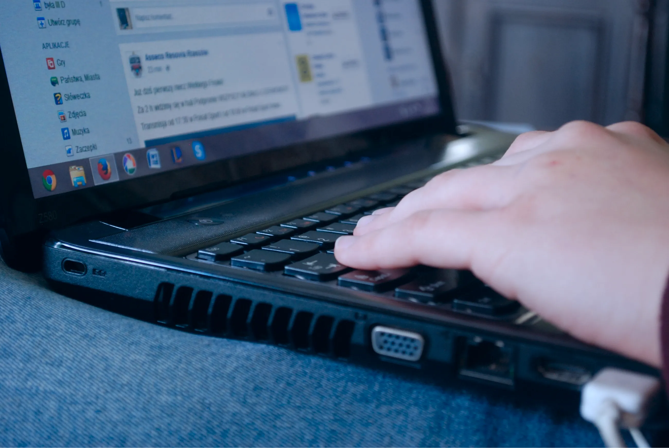 Laptop being worked on to optimize performance.